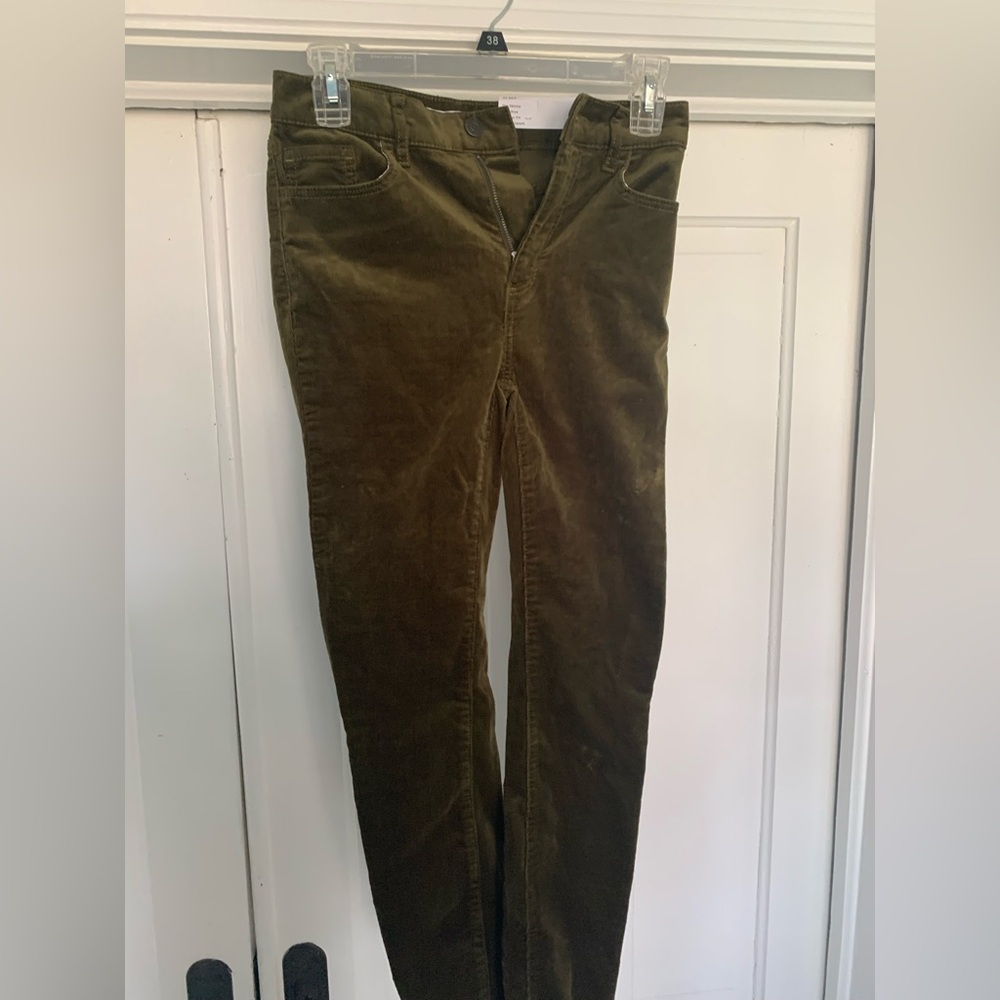 NWT LOFT Olive Corduroy Trousers